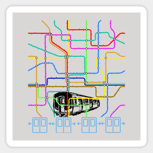 Colorful Subway Map Magnet